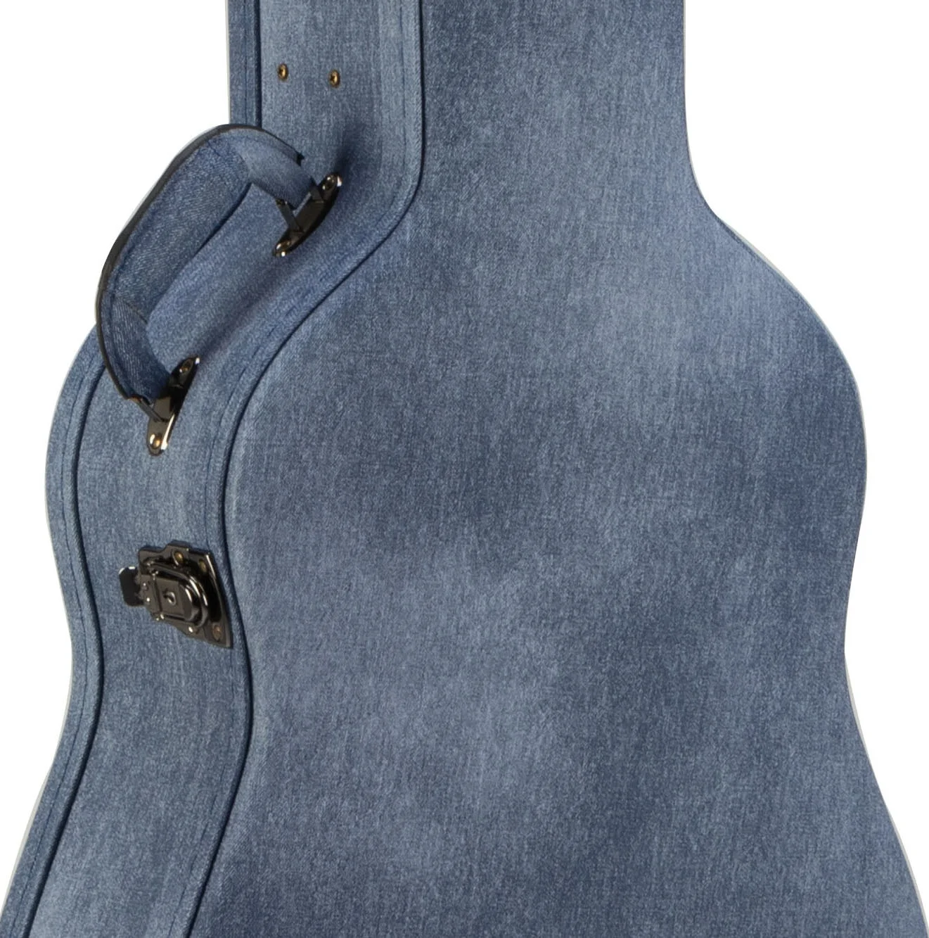 Wash Denim Fabric with Accessory Compartment Classical Electric Hard Instrument Case Wooden Acoustic Guitar Case