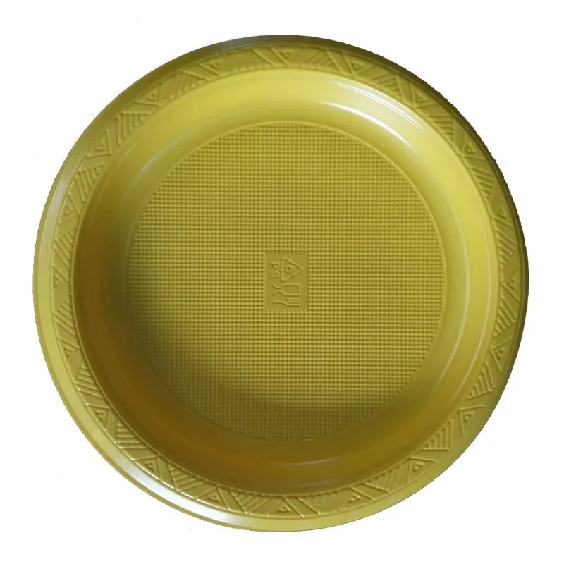 2024 New Arrival Plastic Plate Black 2024 Best Selling Disposable Plastic Colorful Tableware Discs Can Hold Dessert Cakes