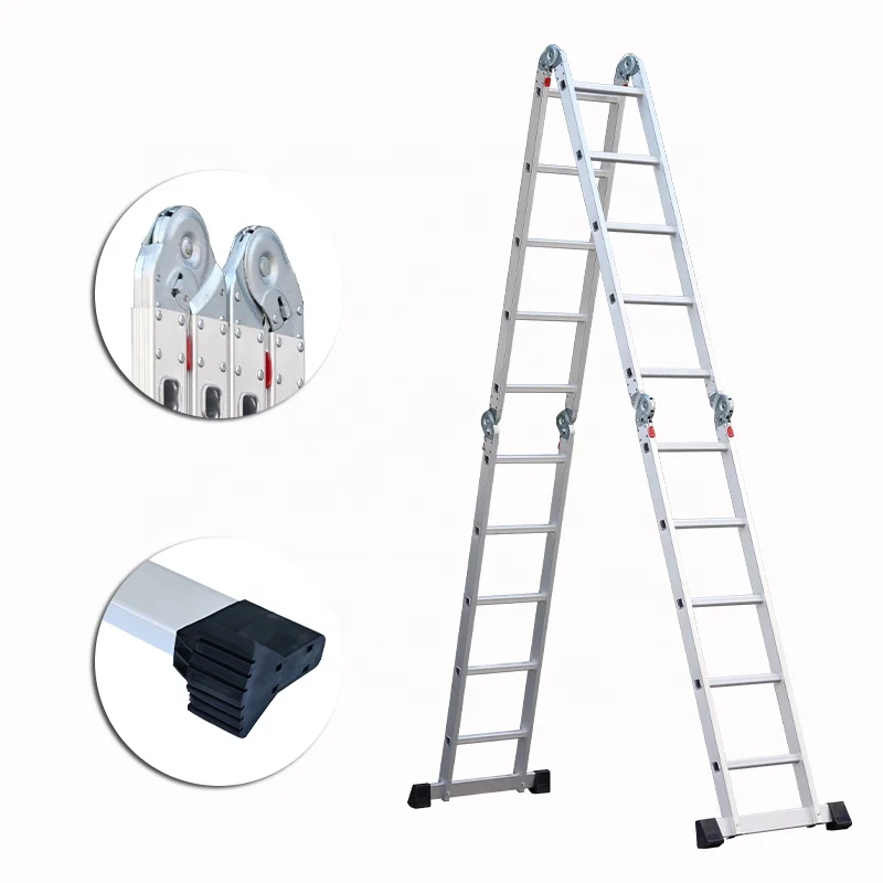 Useful locking configuration multi purpose ladder 4x4 foldable ladder platform household