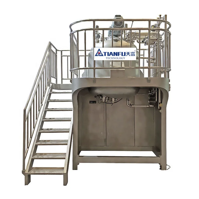 
TIANFU Technology TFZRJ-600L pharmaceutical vacuum emulsifying pressure vessels mixing tank 