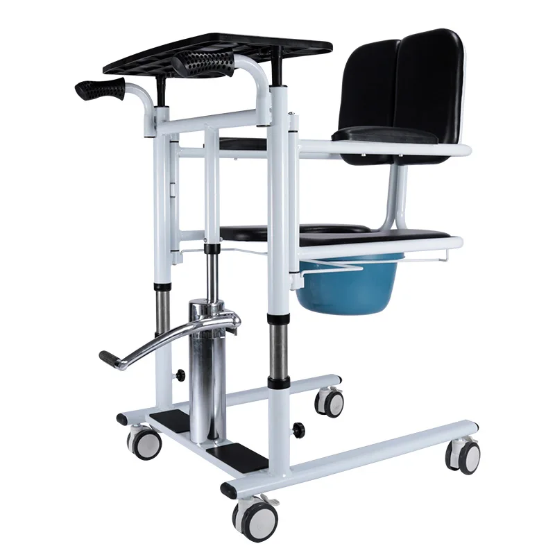 Hydraulic power height adjustable elderly patient transfer lift handicapped wheelchair