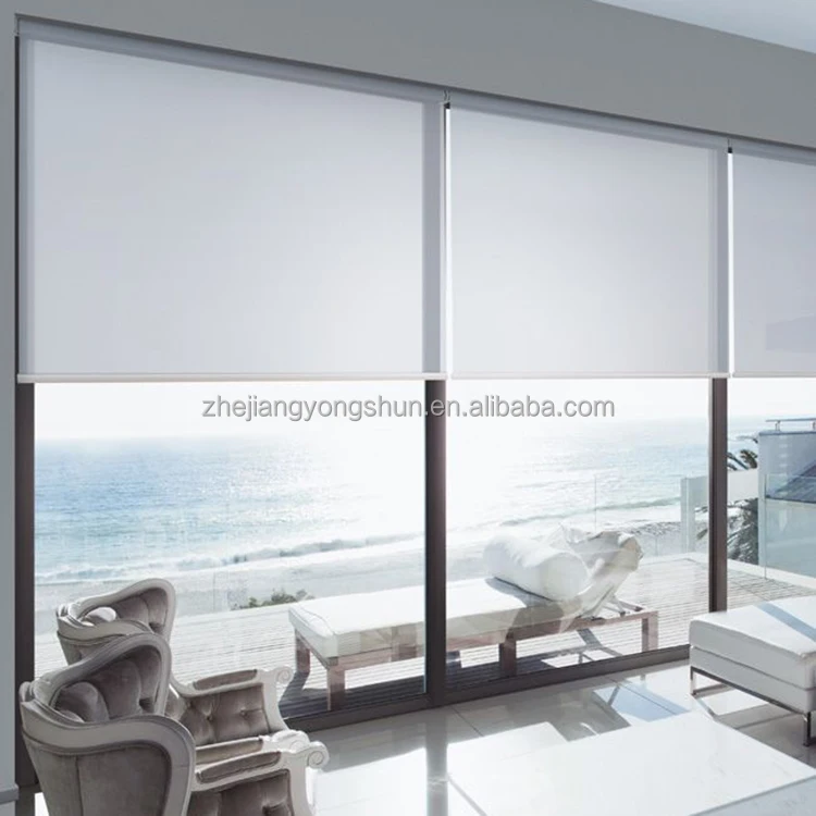 FREE SAMPLE New Custom Fashion High-end Hotel Office Roller Blind Electric Control Roller Shade Supplier