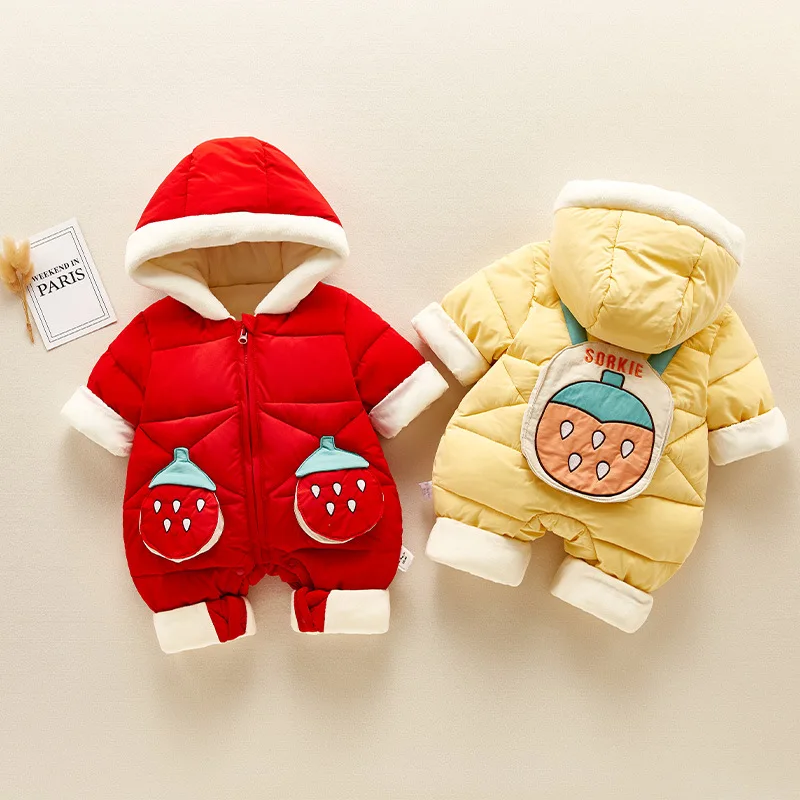  Manufacturers china wholesale baby romper warm thick winter newborn down cotton-padded