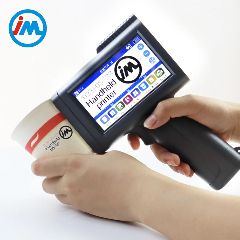 TIJ Portable Handheld Inkjet Printer Barcode QR Glass Bottle Expiry Batch Date Code Printing Machine
