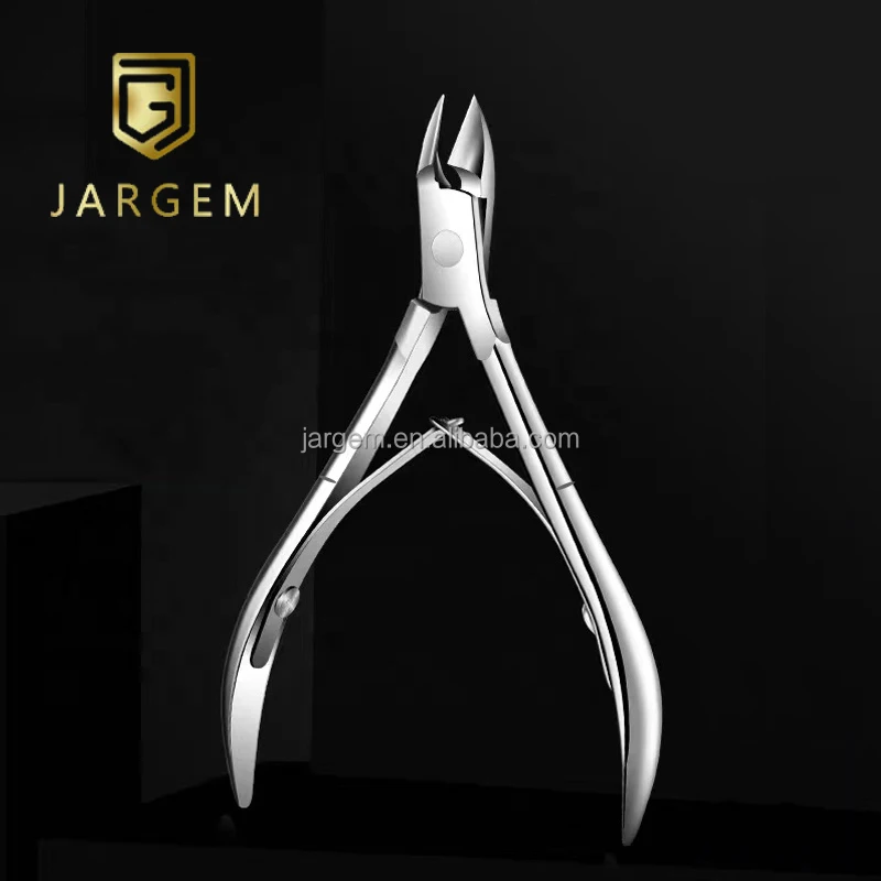 Offset Handle Cuticle Nail Nipper With Super Sharp Cutting Manicure Scissors Support Customized