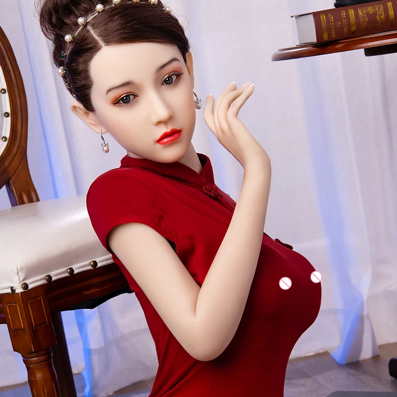 Chinese Sexy Cheongsam Women Factory Wholesale Price Sex Doll Lifelike Toys Silicone Head Real Love Doll For Man To Relax