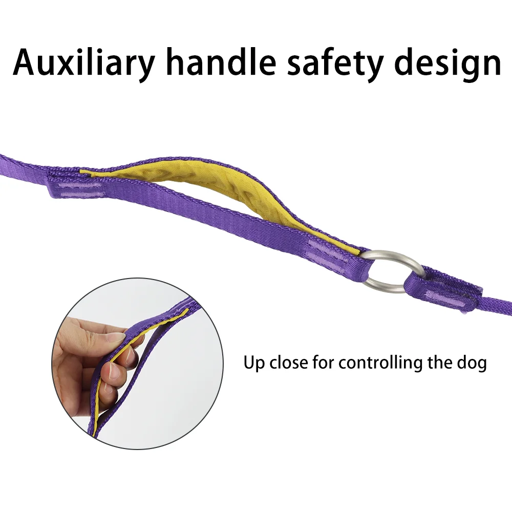 Medium Large Dogs No Pull Training Rope Dog Collar Leash Anti-Choking Slip Lead Functional Slip Lead Nylon Rope Style for Dog