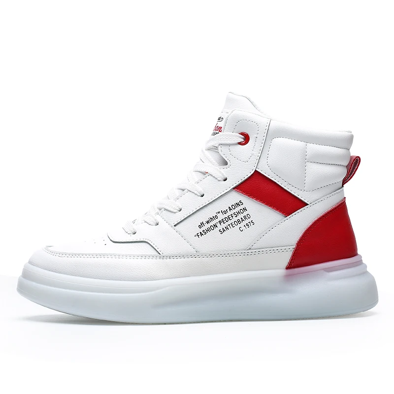 Мужские высокие повседневные трендовые дышащие корейские версии универсальные парусиновые Нескользящие уличные студенческие туфли для стрельбы осень 2019