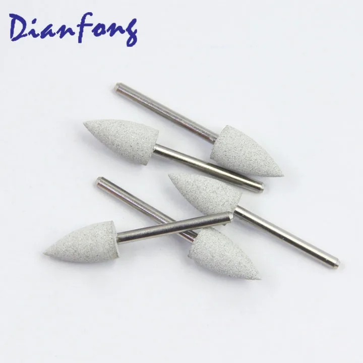 Cf103C high quality corarse grit white flame shaped high-speed(FG) dental polishing bur dental silicon polisher for ceramic