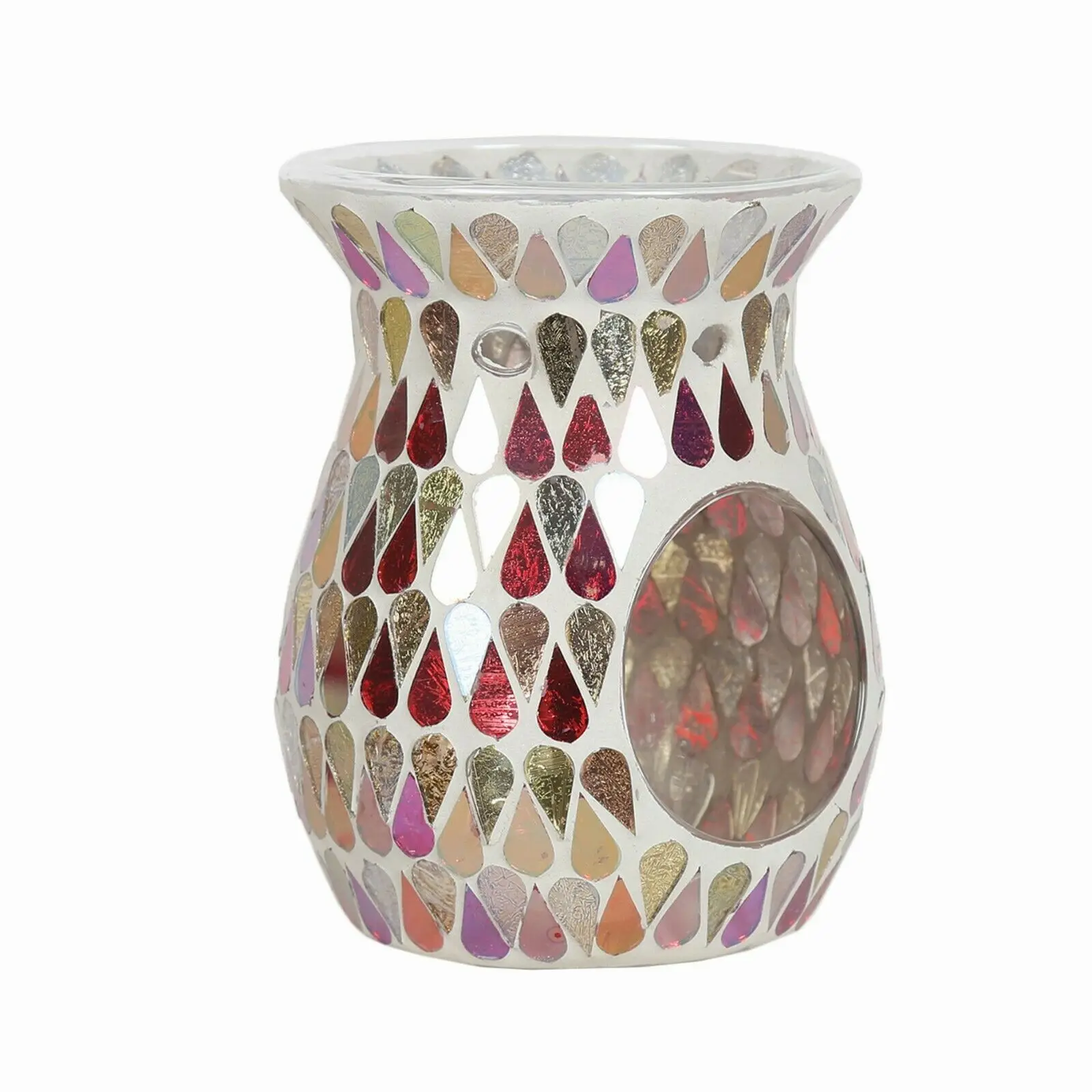 Glass Mosaic Aroma Candle Burner Wax Melt Warmer Oil Diffuser