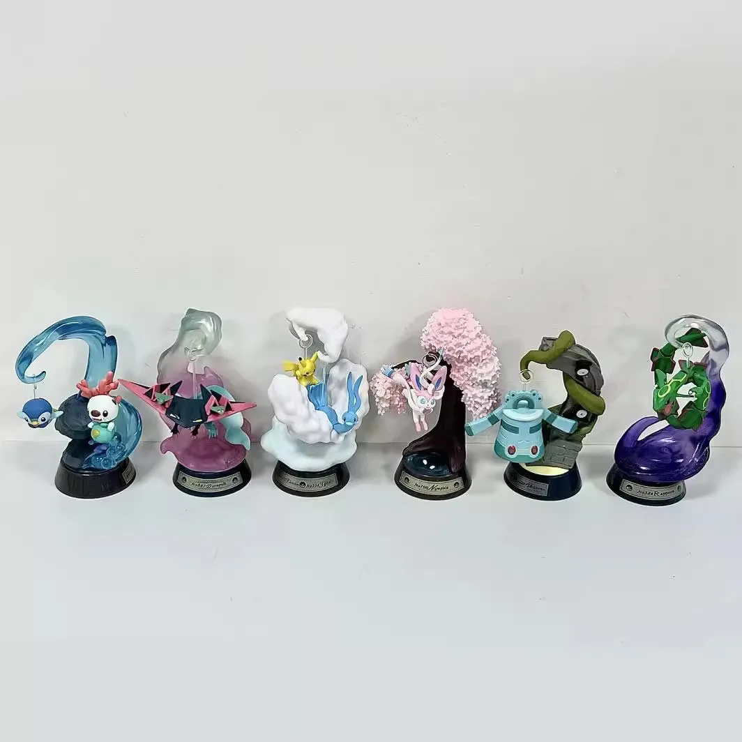 12 sets High Quality Pokemoned Anime Figures Toy Charizard Mewtwo Pokemoned Blind box Boxed egg Pokemoned Action Figure
