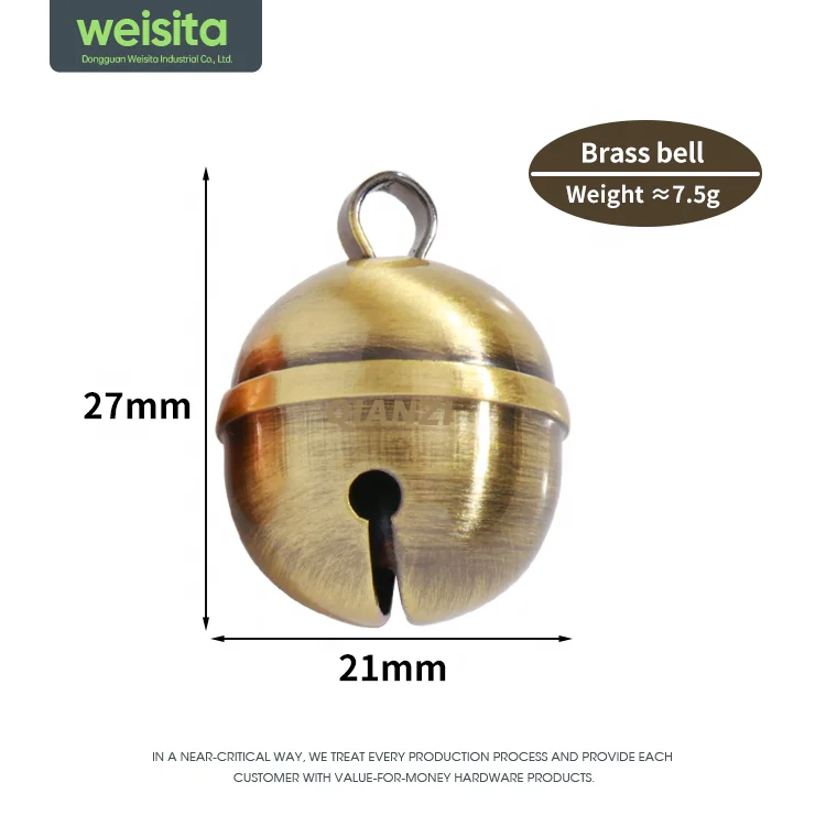 New Development Hanging Copper Plated Bell Creative Pet Collar Small Bell Pendant Sound Crisp Metallic Copper Bell