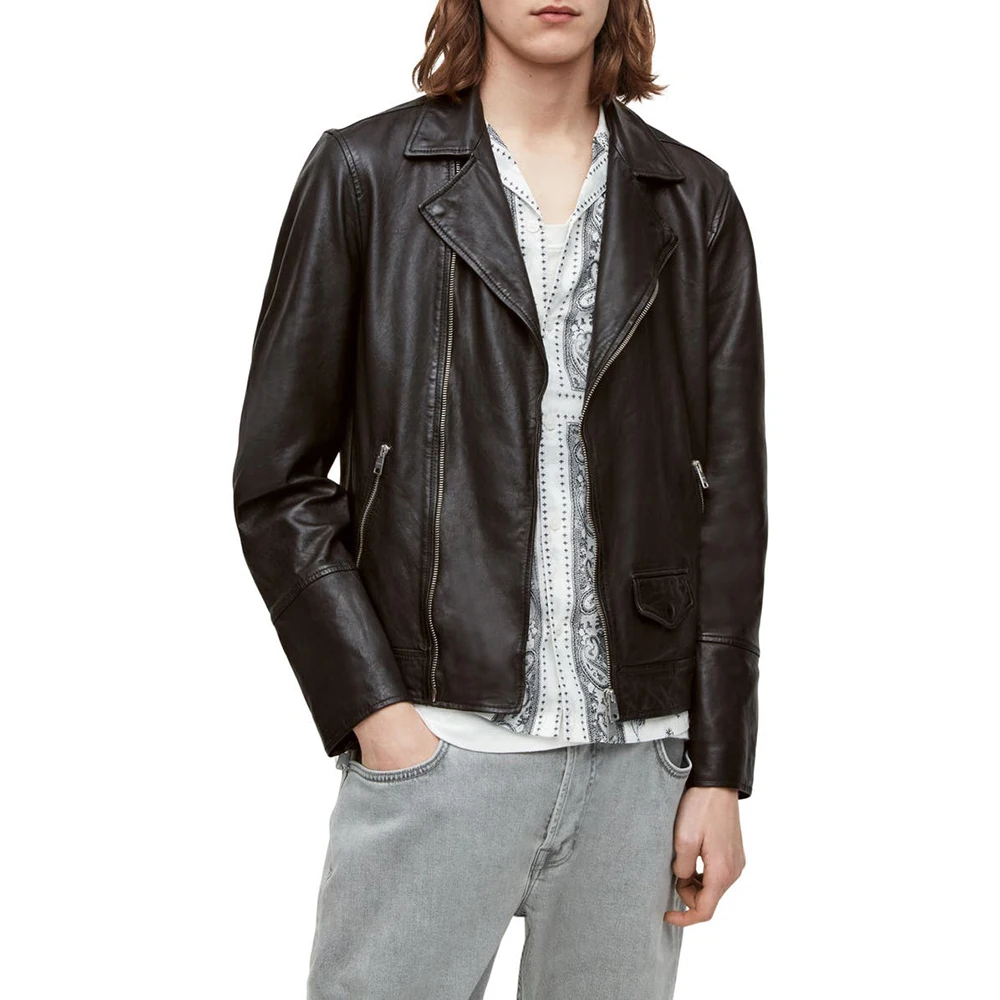 2024 Professional High Quality Light Weight Best Design Customized Logo Printing  Men Leather Jacket