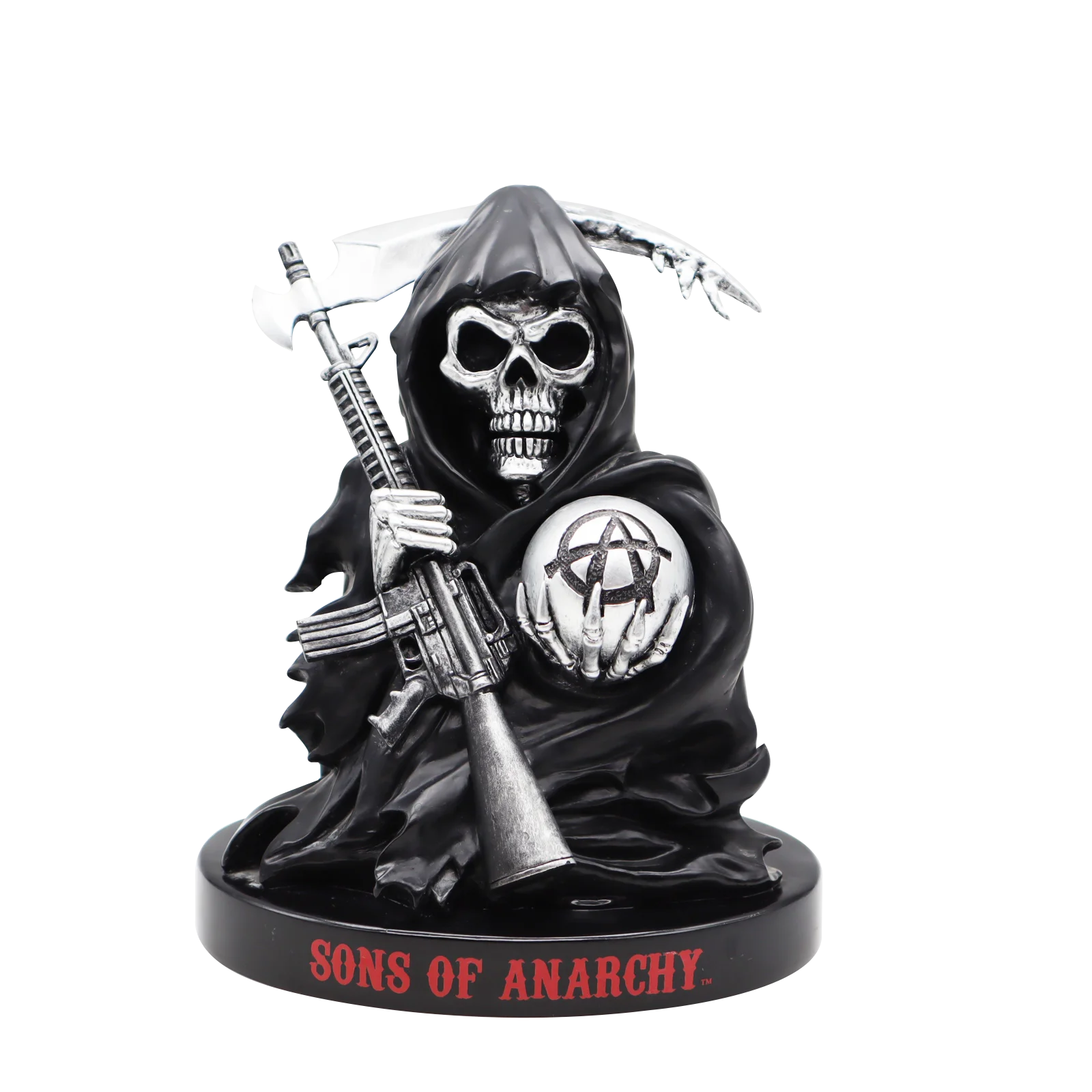 Factory Custom Resin Evil Grim Reaper on Bone Throne Statue holy death statue skull resin skulls ghost custom