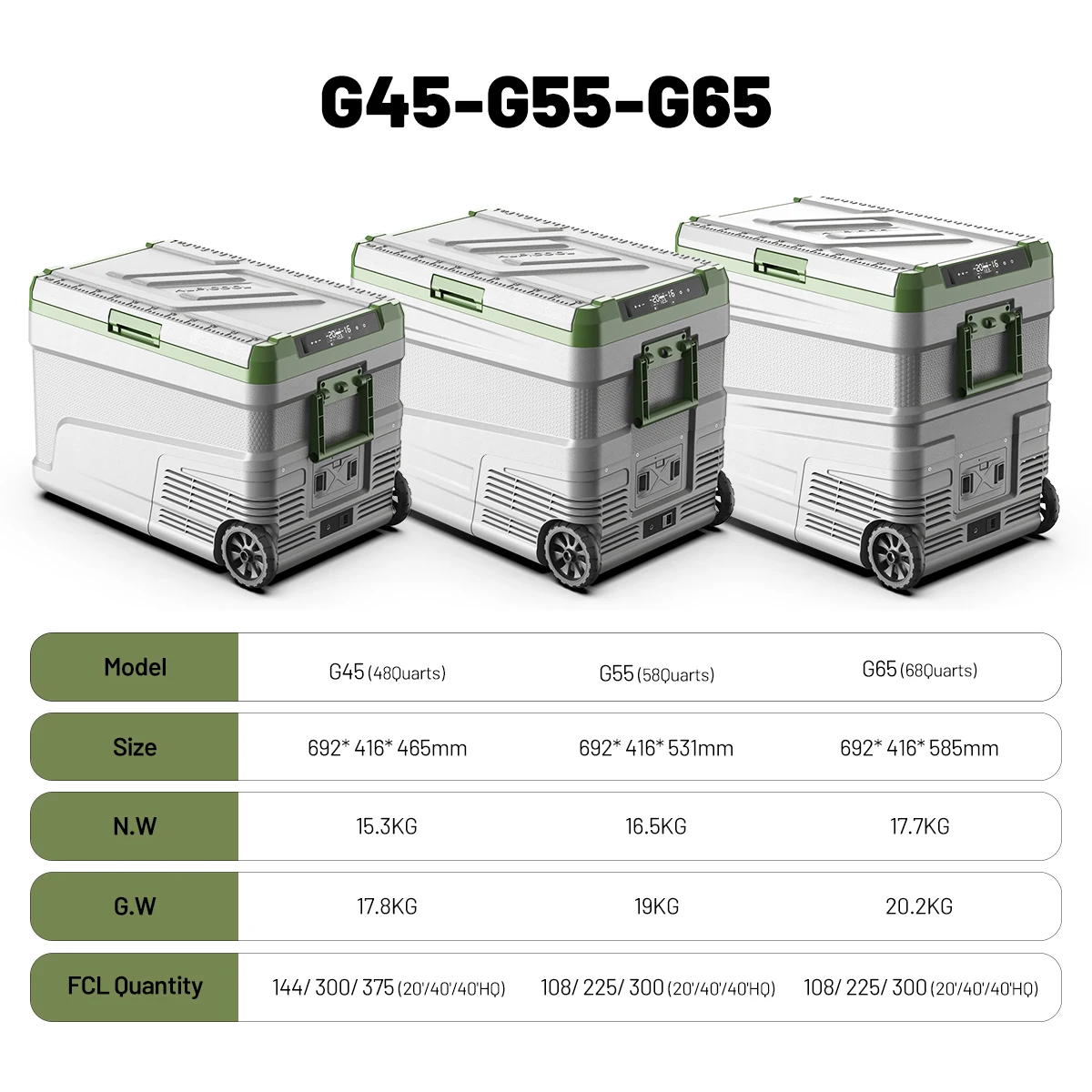 Alpicool G55 Auto Compresor Car Freezer Smart Eletronic Cooler Box 12v/24v Mini Refrigerator In The Car Rechargeable