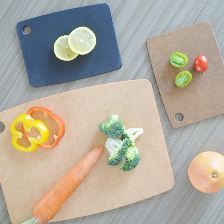Eco Friendly Wood Fiber Material Bpa Free Lfgb Food Safe Meat Cutting Board With Anti-slip Feet