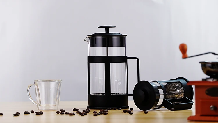 New Design 350ml 600ML 1000ML DIY Color Plastic Coffee Tea Maker High Borosilicate Glass French Press