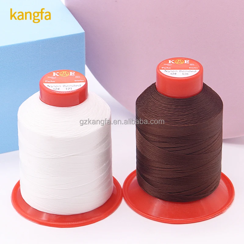 Airbags Sewing High Tenacity Lubricating 100% Polyester Bonded Sewing Thread For Leather Sewing Tex135 V138 600M/roll