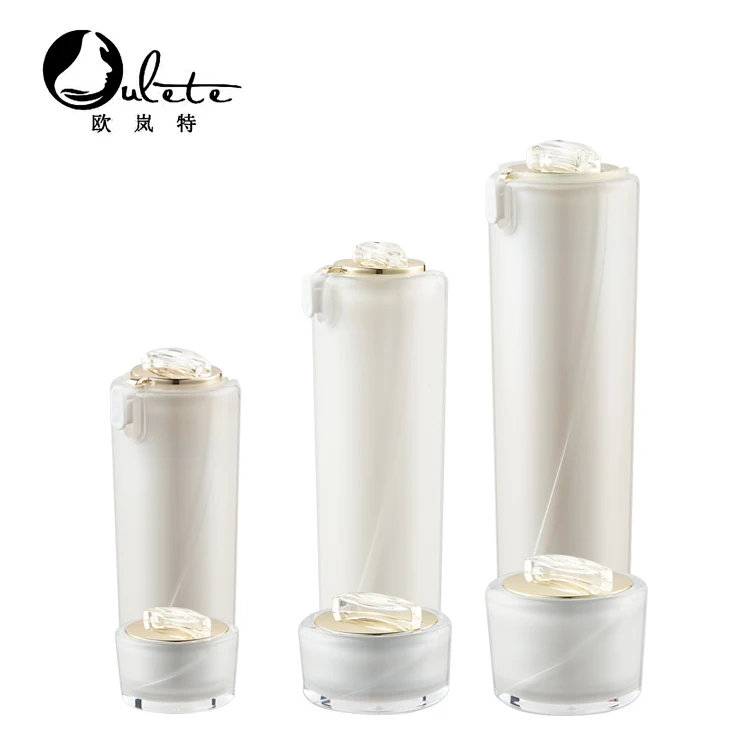 empty luxury cosmetic bottle packaging plastic cosmetic  lotion pump bottle and cream jar for skin care