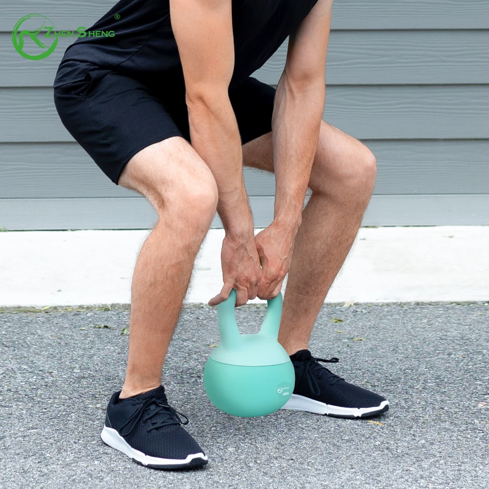 Zhensheng Custom Logo Gym Strength 2-10kgs Adjustable Soft Kettlebell Fitness Kettlebell