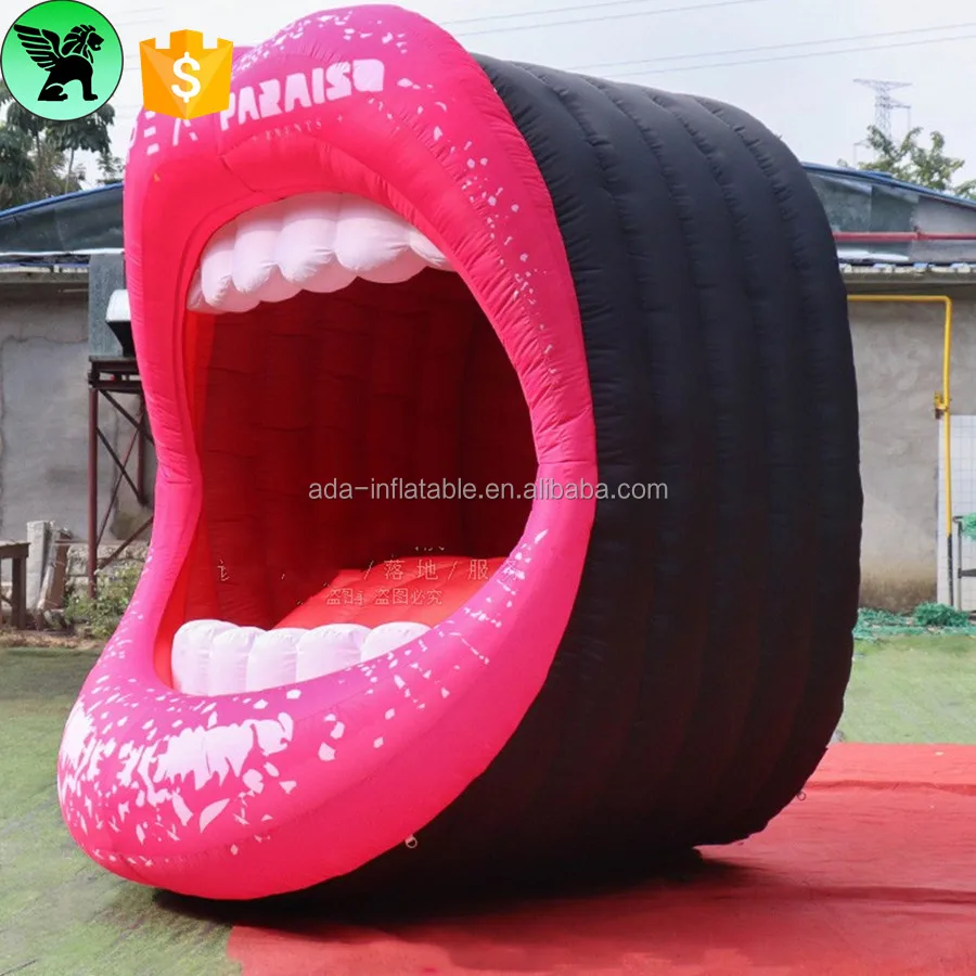 3m Festival Decor Inflatable Mouth Customized 10ft Giant Event Mouth Inflatable for Stage Decoration A8882