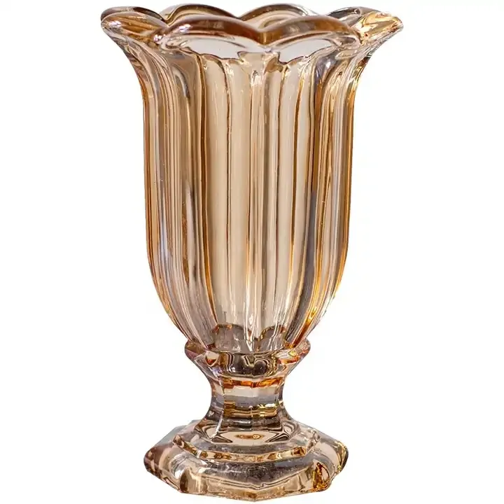 Glass Vase Decor Glass Flower Vase Luxury Vase European-style Crystal for Flowers Art Deco Christmas Modern Picture 18CM*27.5CM