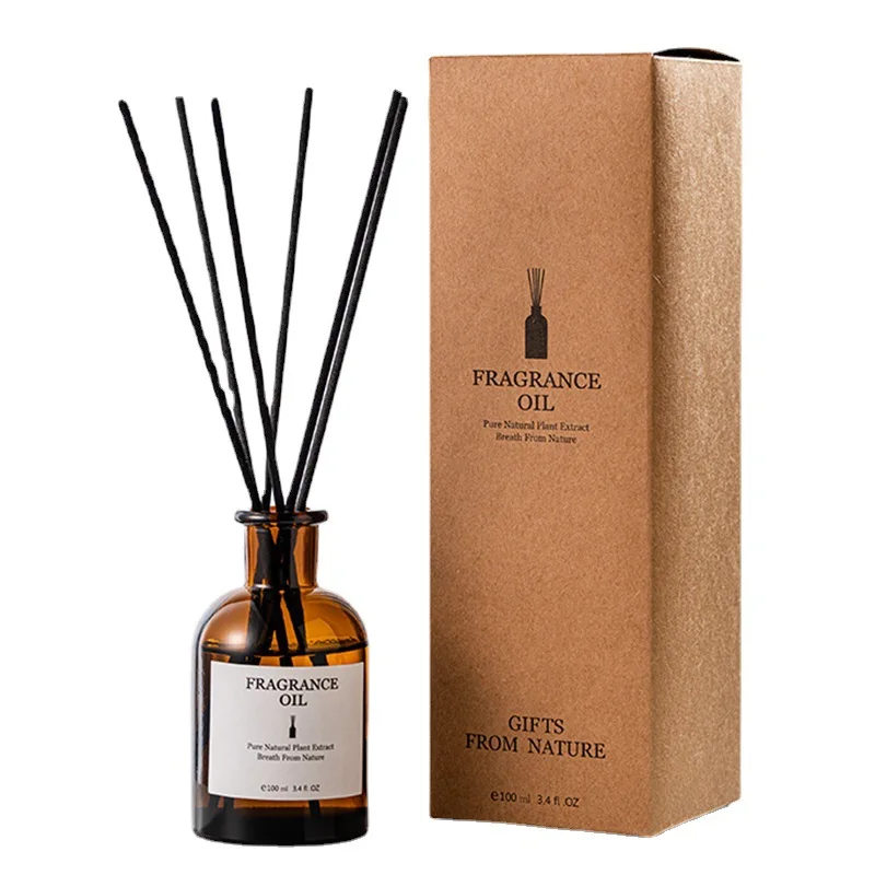 French luxury perfume rattan stick glass bottle reed diffuser with natural aroma essential oil