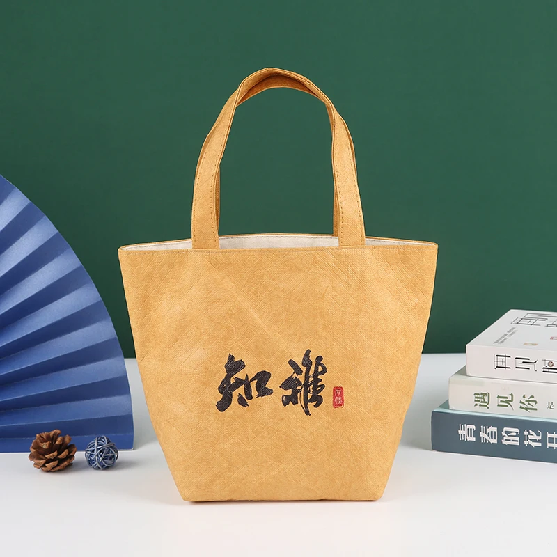Laminated non woven tyvek custom pattern printing reusable mini waterproof eco dupont tyvek fabric paper shopping tote bag