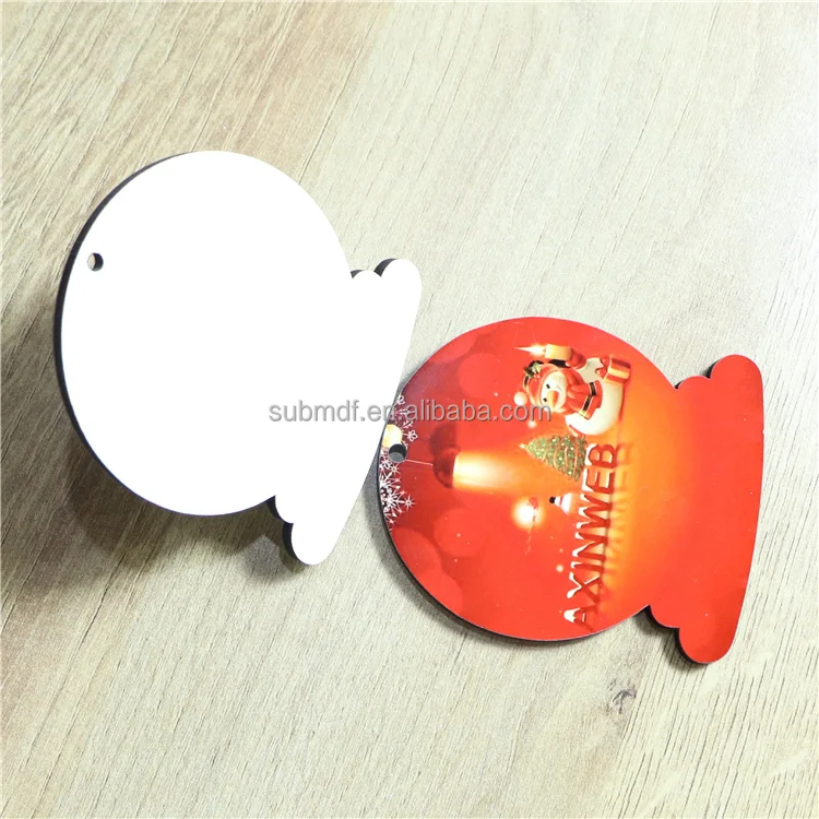 MDFSUB snowglobe shape Christmas Mdf Sublimation Blank Hanging Ornament Christmas Tree Decoration Sublimation Ornament Blank