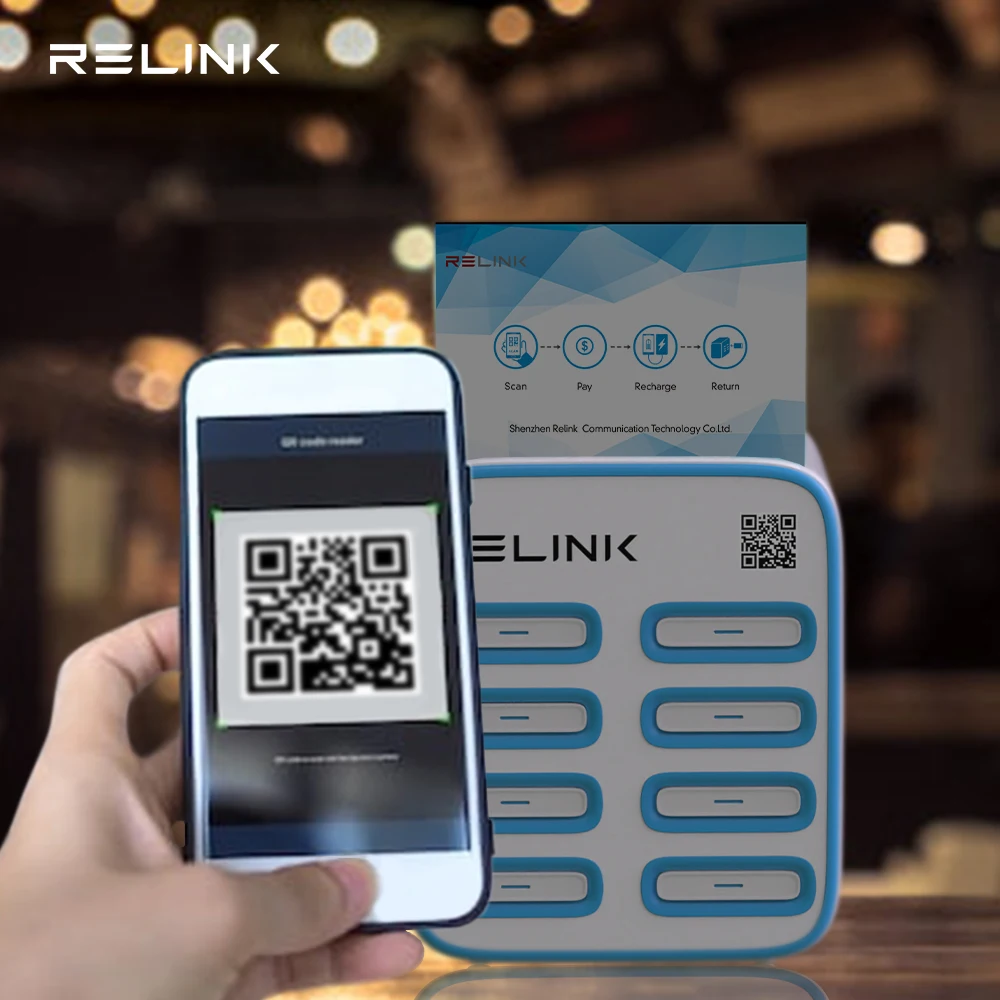 Relink Shared Power Bank Mobile Phone 8 Slots Docking Charging Station