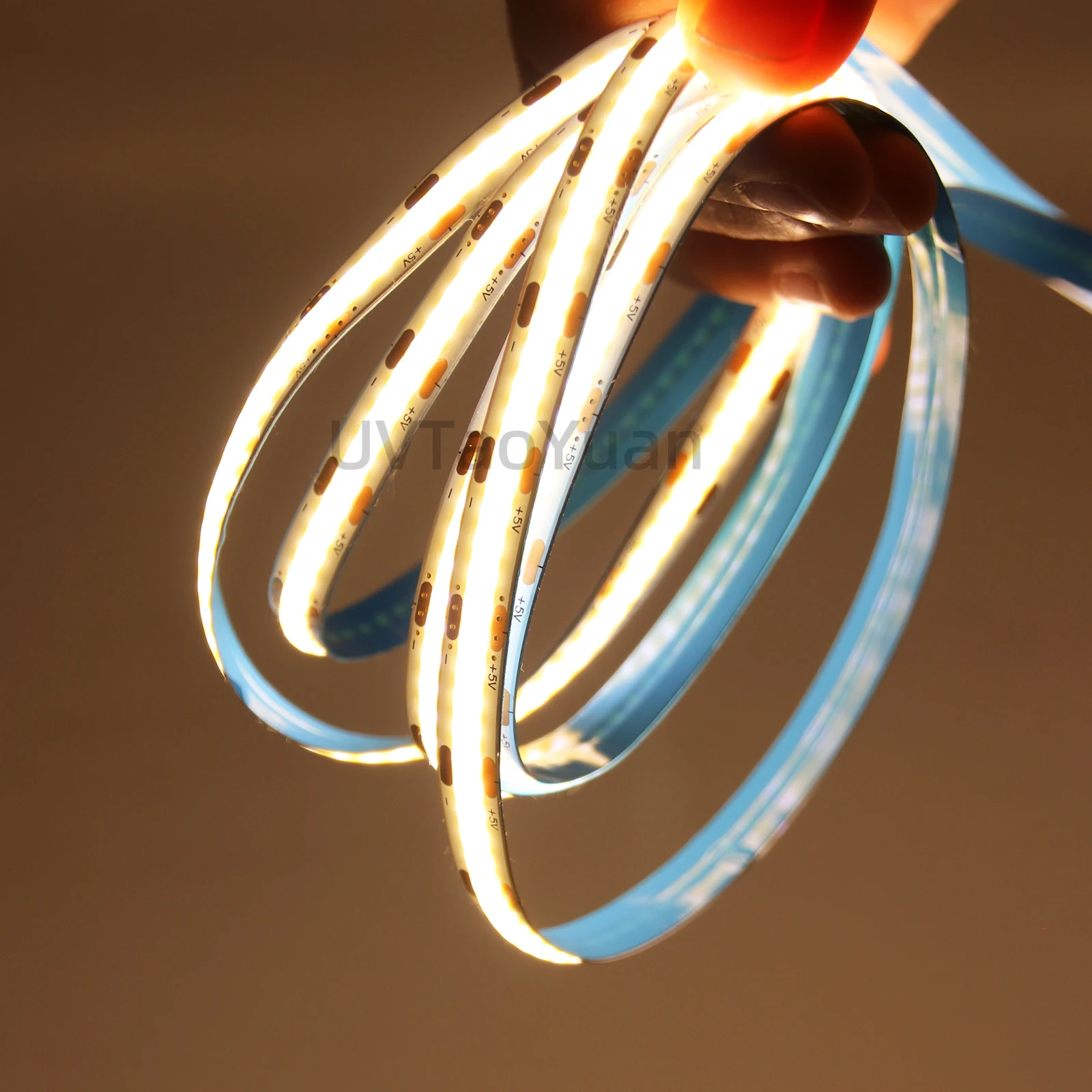 COB Светодиодная лента 5 В USB гибкая световая панель 8 мм CRI 90 высокая яркость 2 метра в рулоне для декоративной