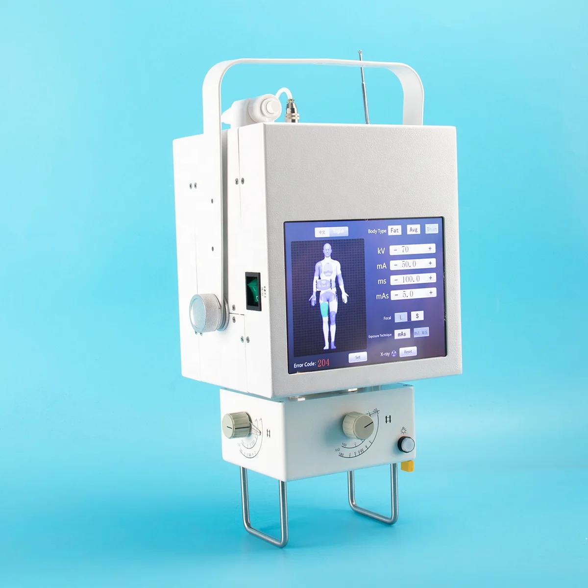 Medical Touch Screen Portable Digital X Ray Machine 5.3kw Mobile DR Digital Human X Ray Machine