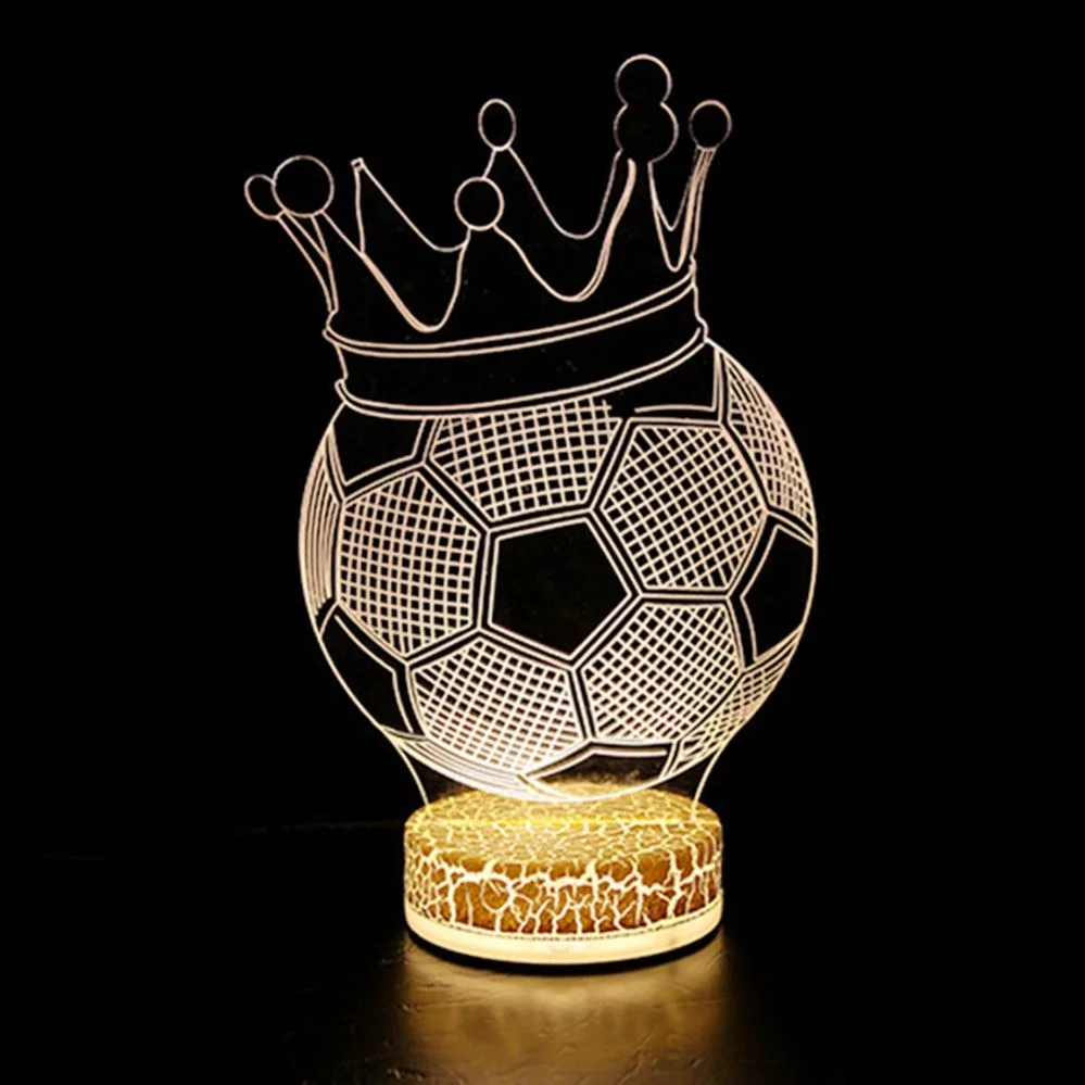 Acrylic Base Moon Nightlight Wooden Lamp Plug In Led 3D Light Night