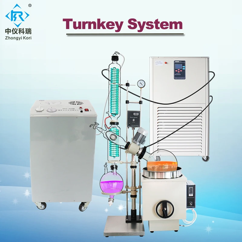 Re-501 Lab Glass Vacuum Distillation unit Rotary evaporator 5 liter Evaporation flask with heating water oil  bath