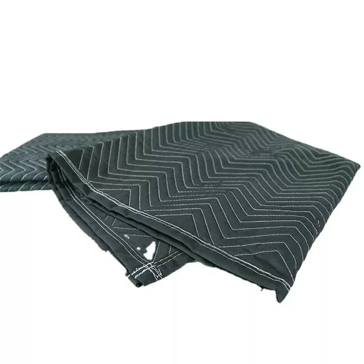 Patchwork easy moving blanket with strap moving falsa blanket