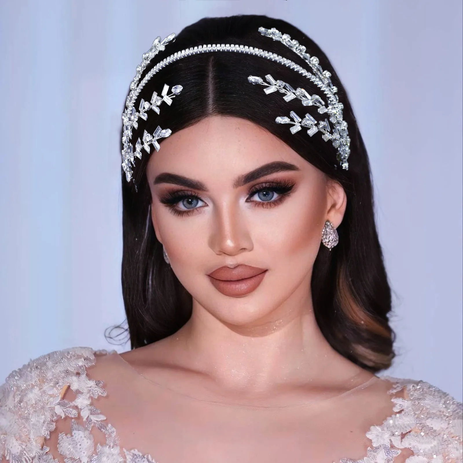 Diamond Head Jewelry Bride Wedding Dress Hair Accessories Handmade Rhinestone Crystal Bridal Hair Accessories Wedding Headpiece