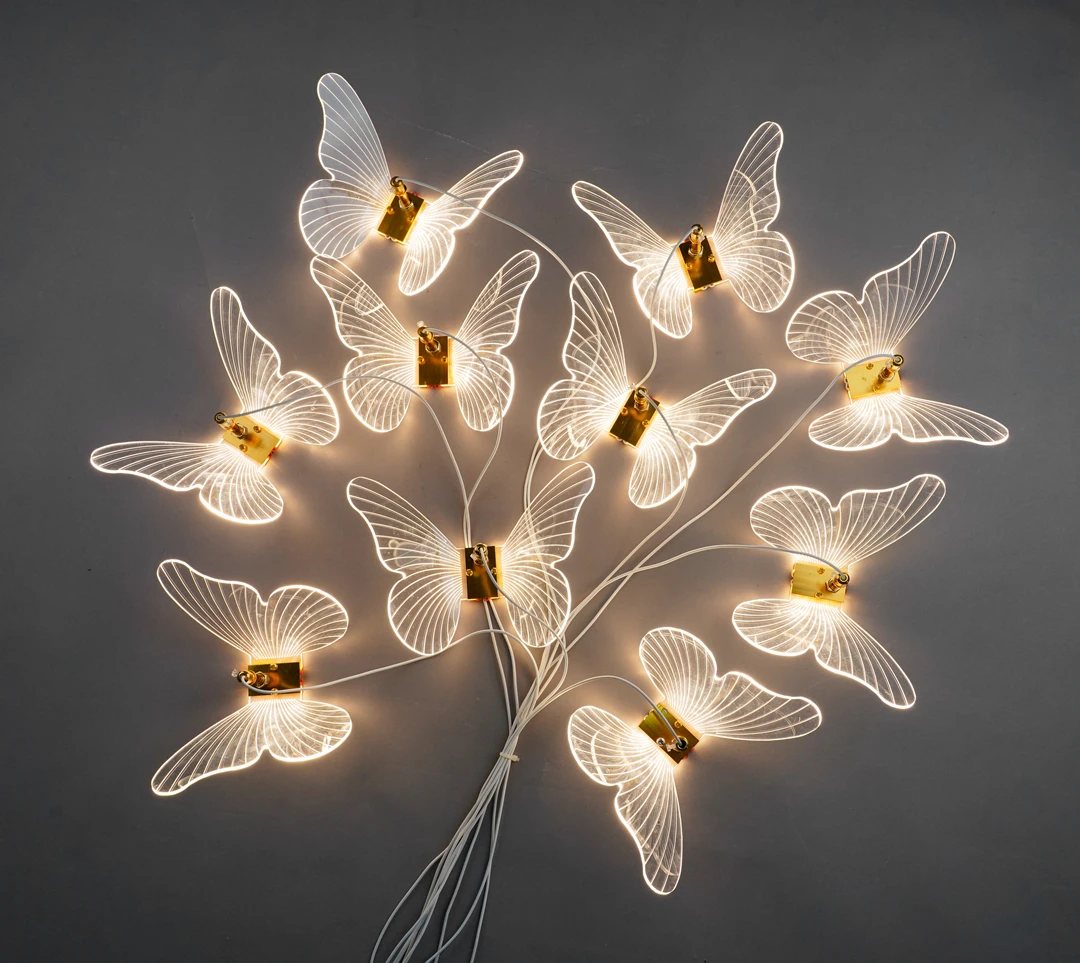 Wholesale 10 Heads LED Acrylic Dandelion Chandelier Luminous Ceiling Wedding  Lights Decoration Props Decorations