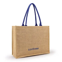 Wholesale Plain Hessian Jute Burlap Bag Custom Logo Printed Large Natural Burlap Totes Eco Friendly Shopping Linen Gunny Bags