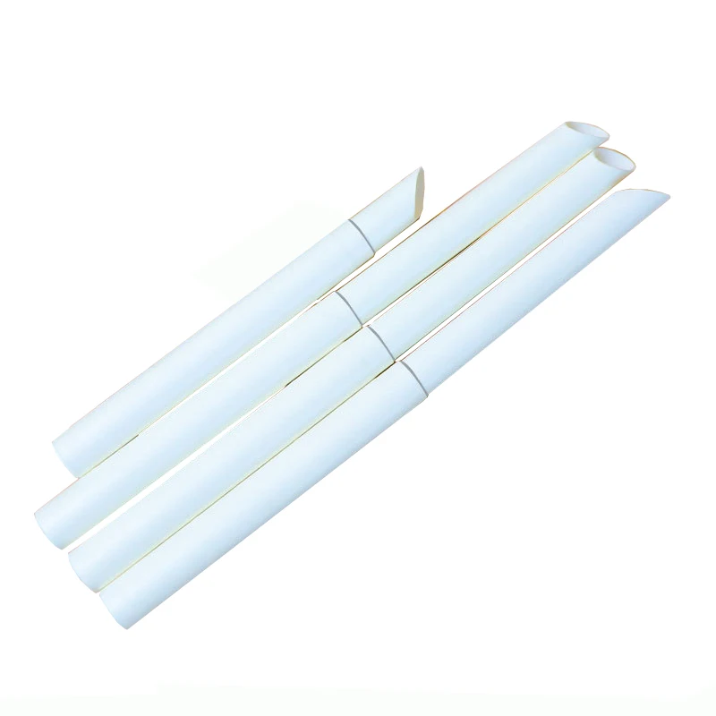 Eco Friendly Disposable Custom Print Individual Wrapped Biodegradable 12*180 mm Milkshake Bubble Tea Retractable Paper Straws