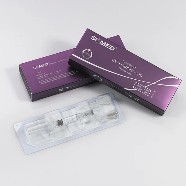
Somed Deep Line Hyaluronic Acid Filler 2 ml with BD syringe Injectable Dermal Filler for Nose Jawline Cheek Chin 