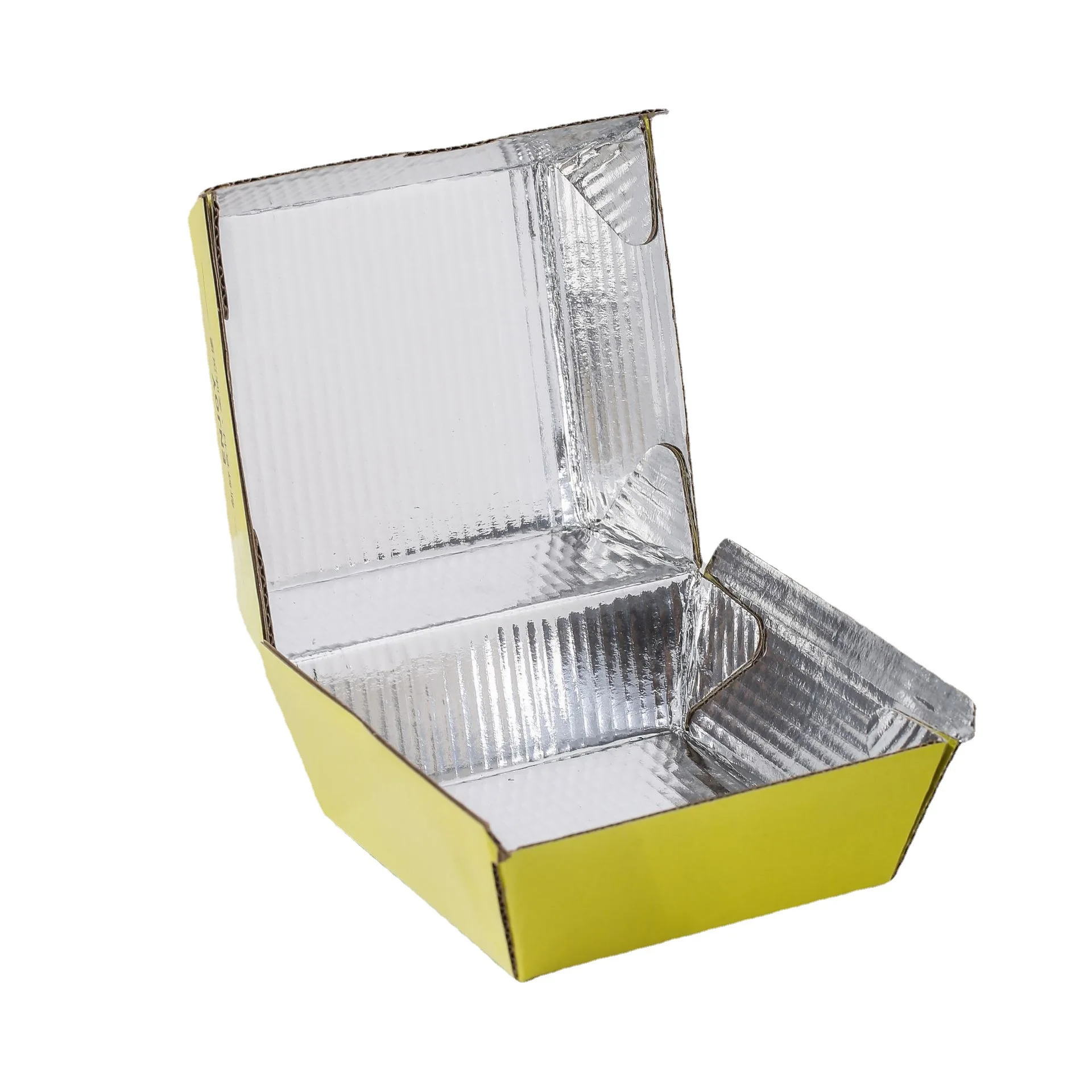 Easy-to-fold hamburger box chips chicken take out paper box food package container