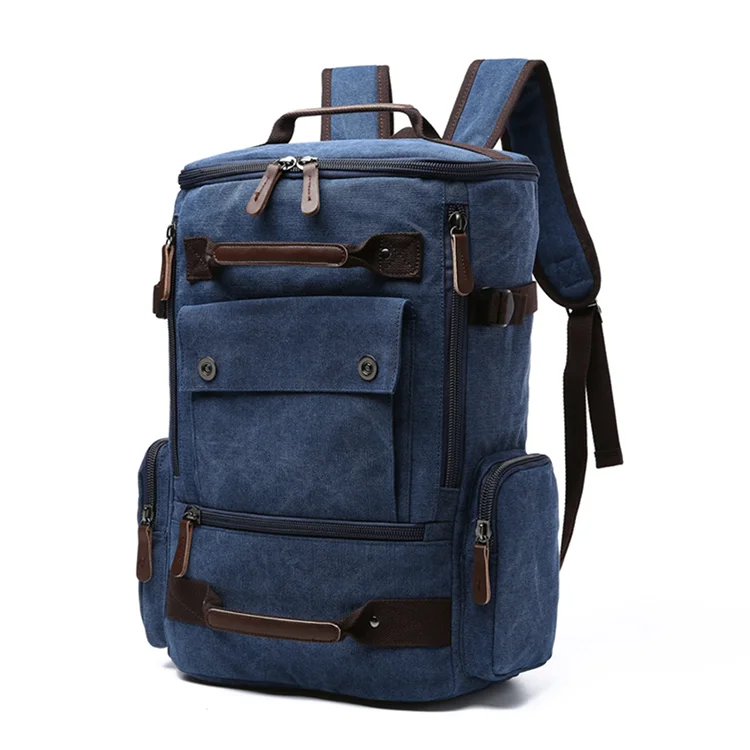 Multi Functional Canvas Large Capacity Travel Hiking Backpack Laptop