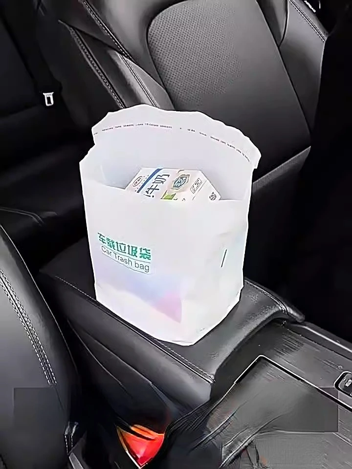 Car trash bag Vomit bag Cartoon paste office dormitory desk student trash special convenience bag