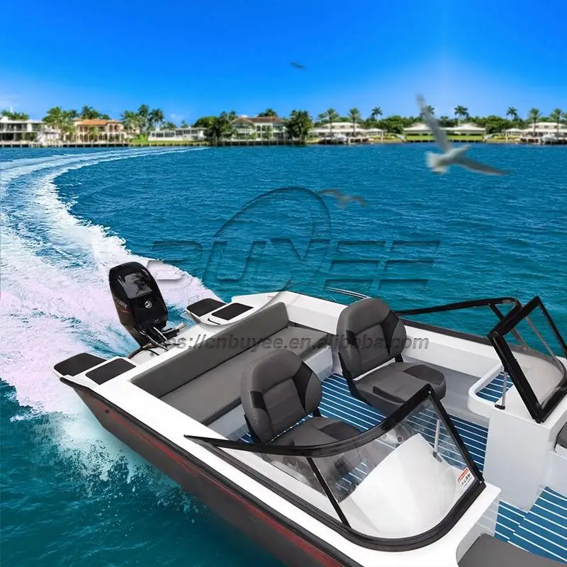 China Manufacturer Offshore 4.8m/16ft Small Aluminium Alloy Boat  Outboard Motor Marine Racing Boat