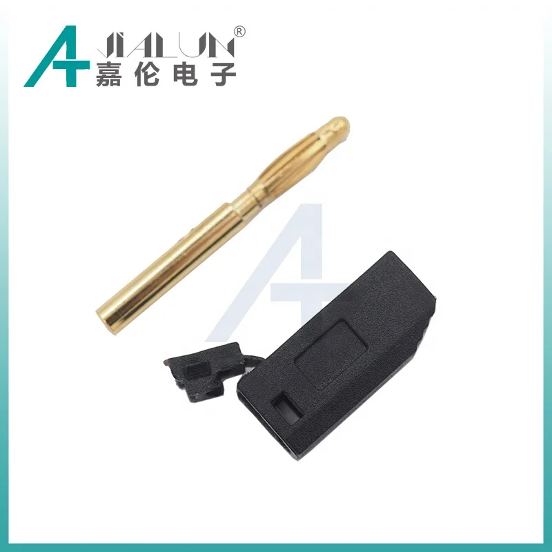 JIALUN 5PCS 2mm Gold Banana Plug Mini Banana Jack Cable Connector