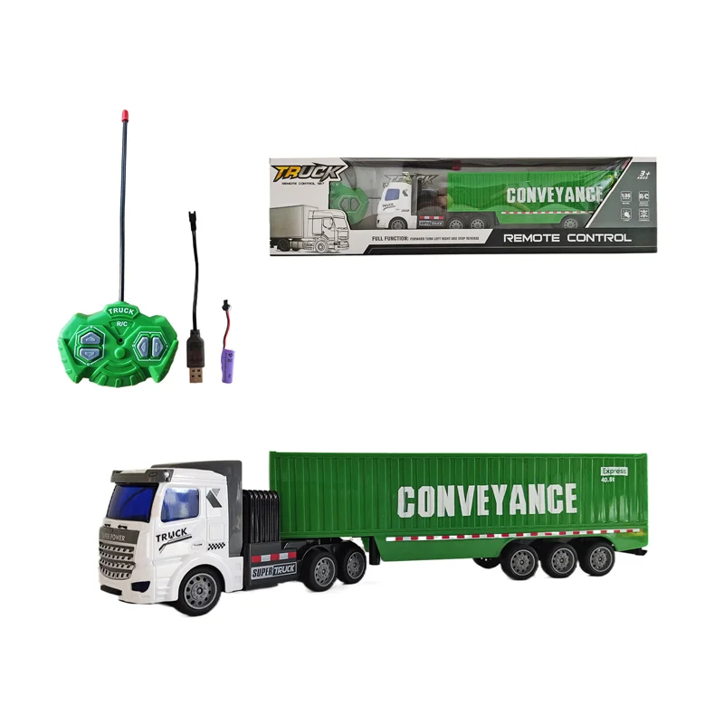 2021 new arrival rc container truck rc toys with 4 function