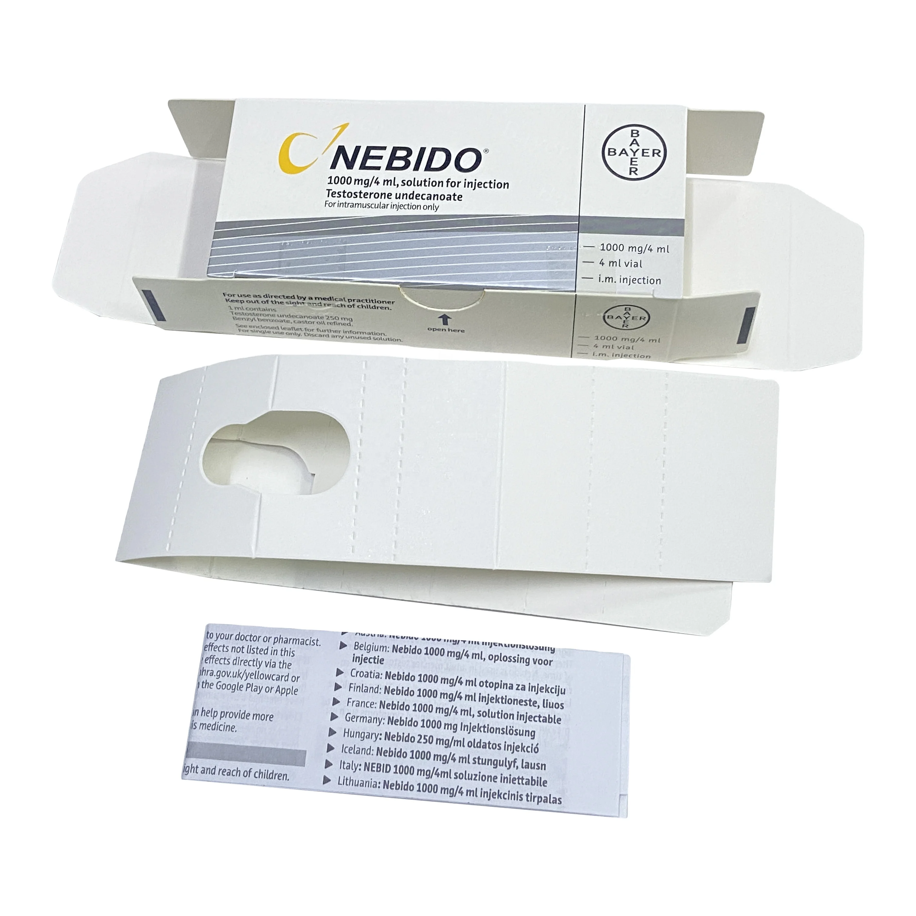Custom 350gsm Paper Vial Box For Steroid Pharma Medicine Packaging