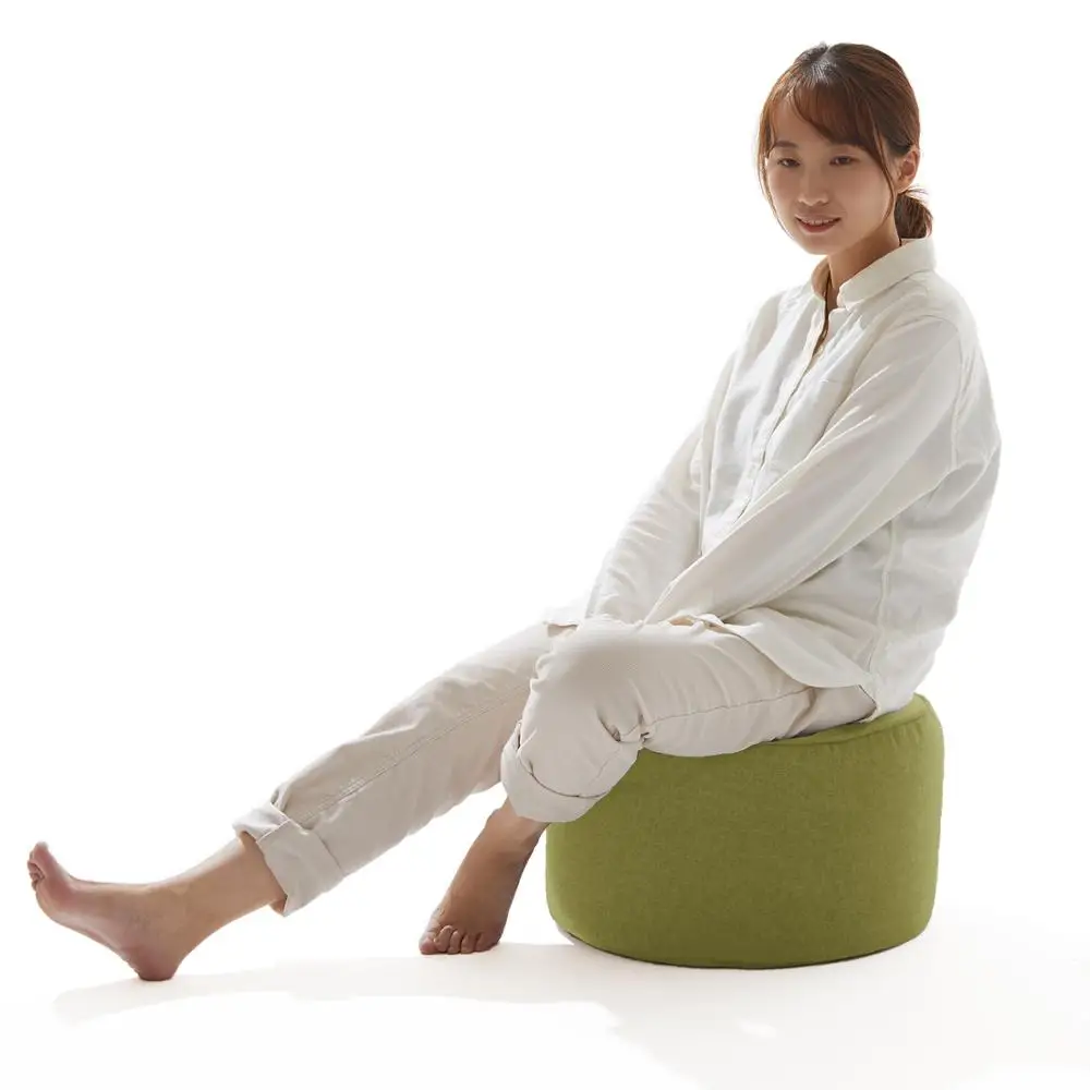 Modern Livingroom Furniture Comfortable Soft Round Fabric Pouf Ottomans