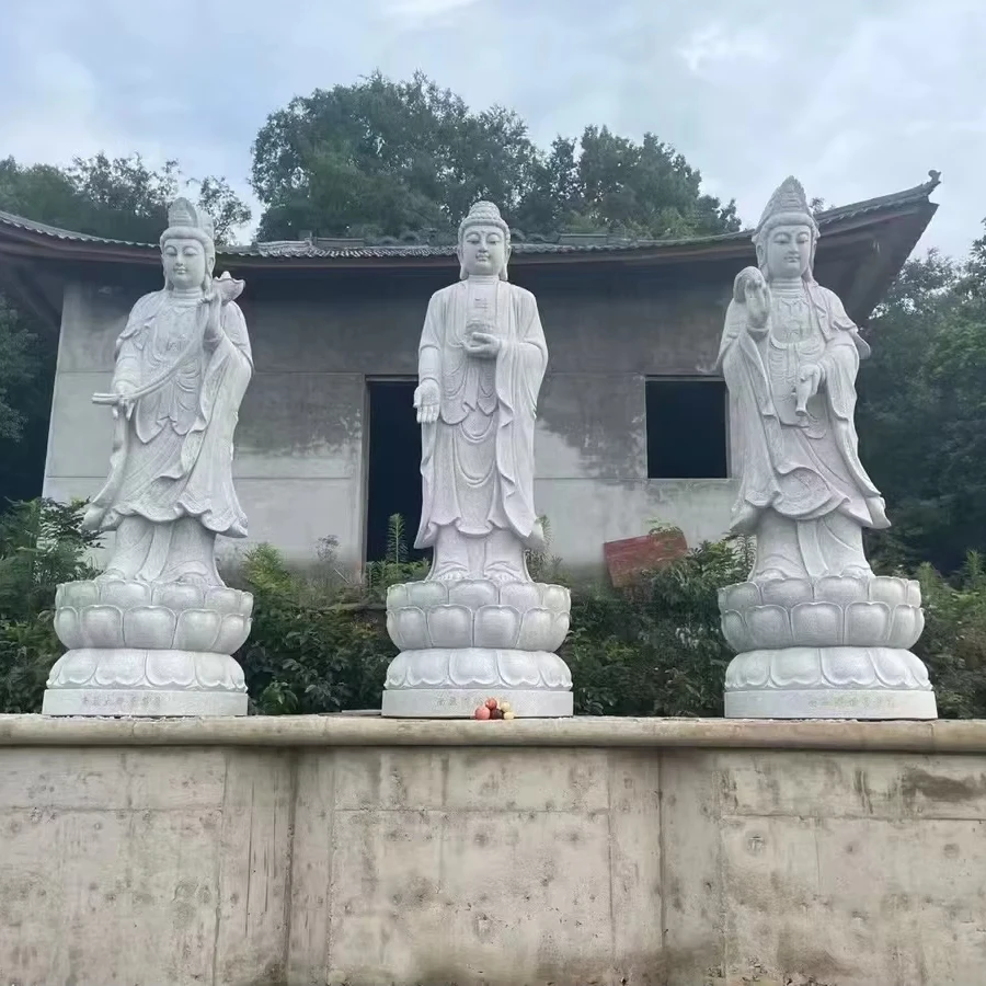 Custom White Marble Buddha Shakyamuni Stone Carving Chinese Factory Polished Jade Sculpture Figurine Religious Decoration Gifts