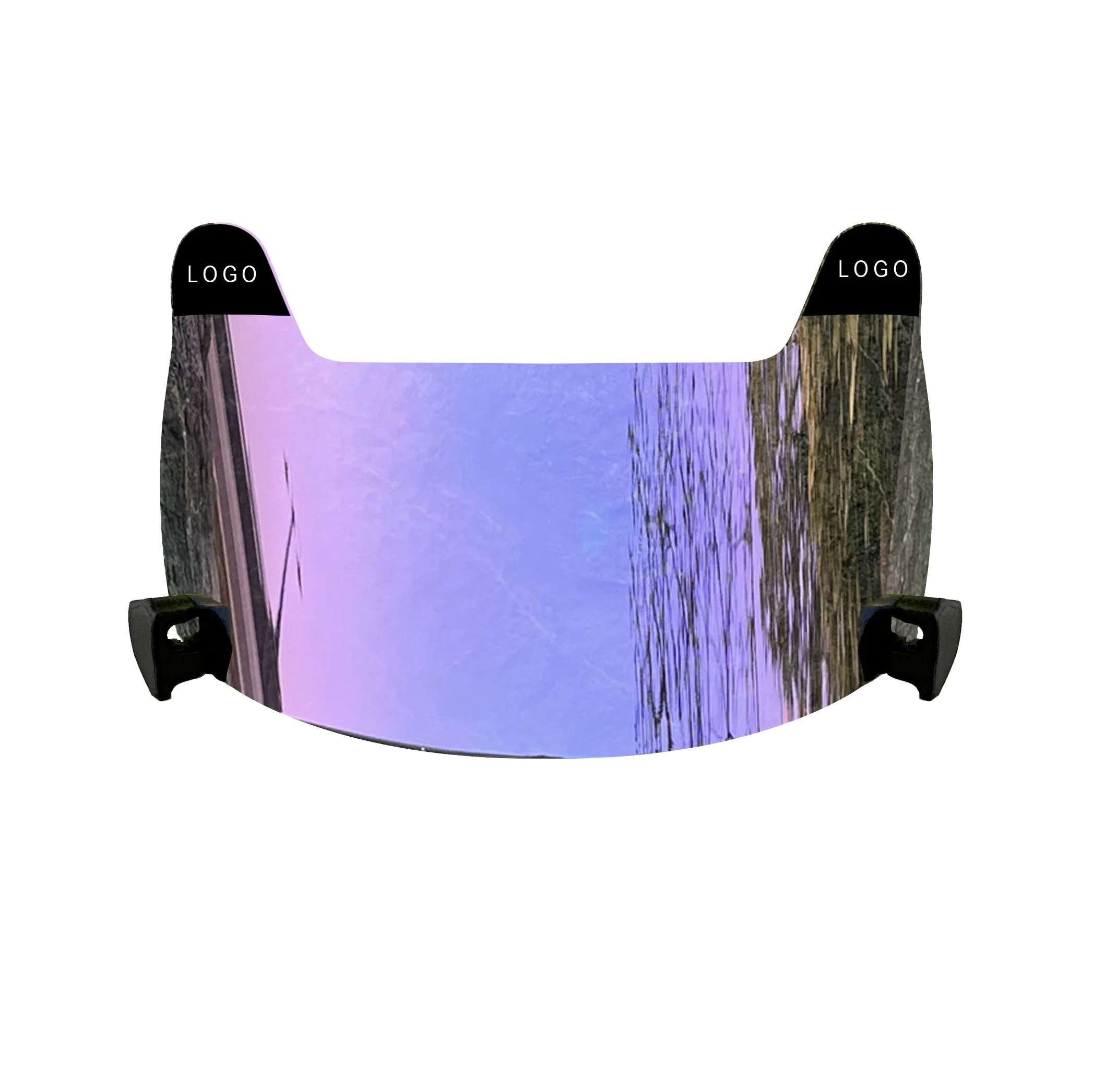 Rugby Goggles Sport Visor NFL Helmet Football Visors UV American Football Visor Curved Surface Wide Viewing Distance HD Lens